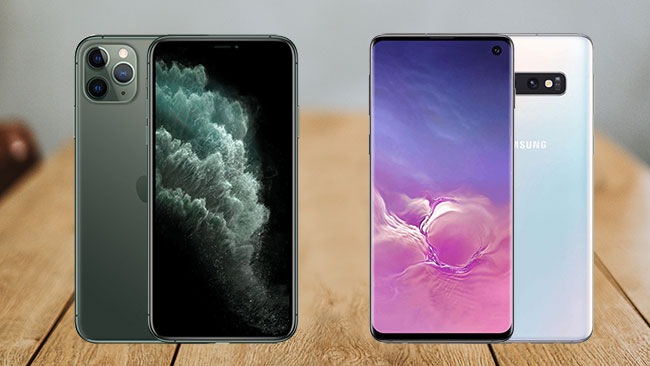 galaxy s10 vs iphone 11